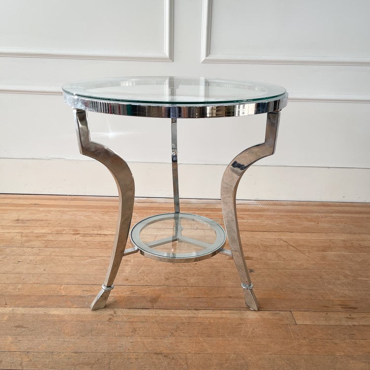 Vintage Chrome Side Table