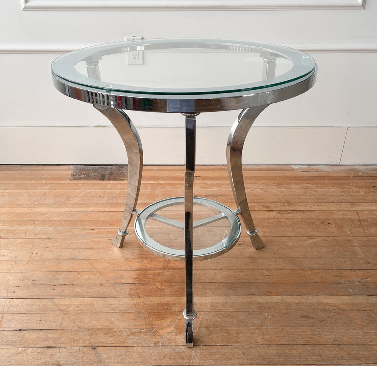 Vintage Chrome Side Table