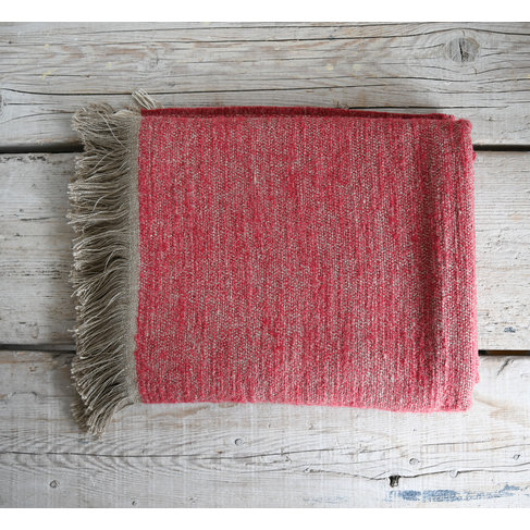 Nash Belgian Throw in Soft Red