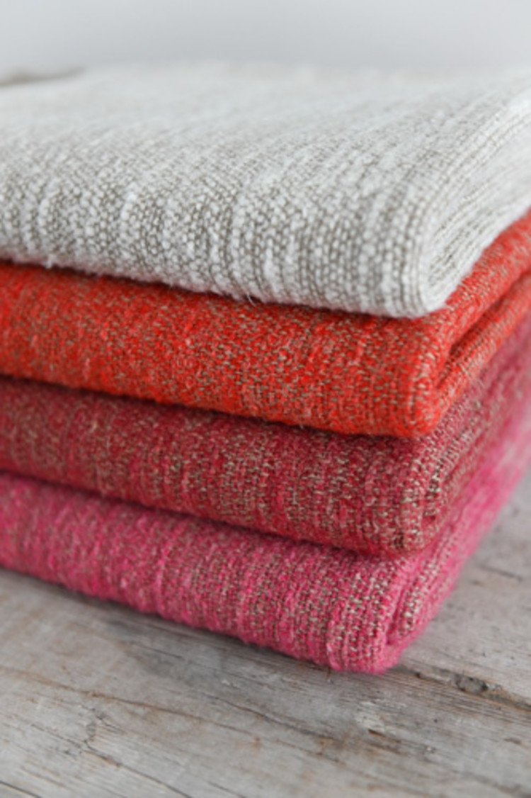 Nash Belgian Throw Blanket in Natural & White