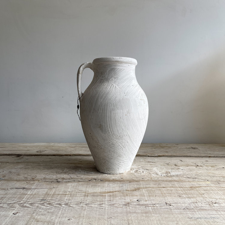 Antique Antique White-Wash Olive Pot Medium