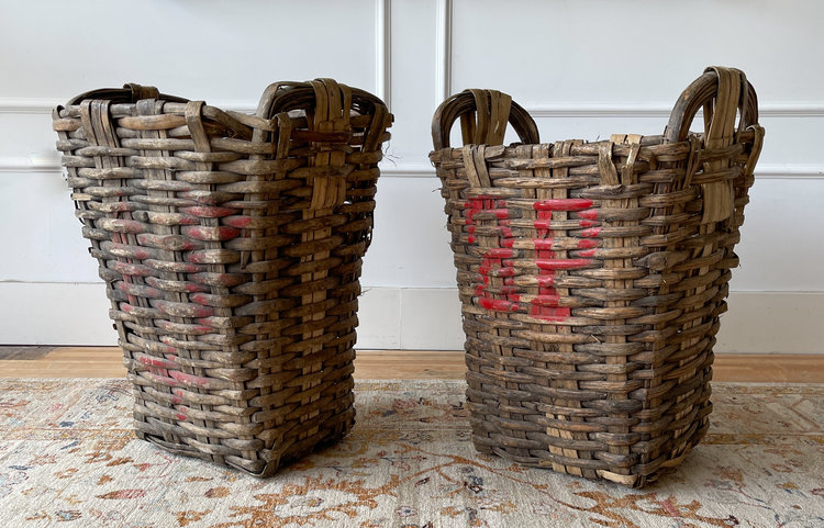 Antique Antique Grape Harvest Basket from France