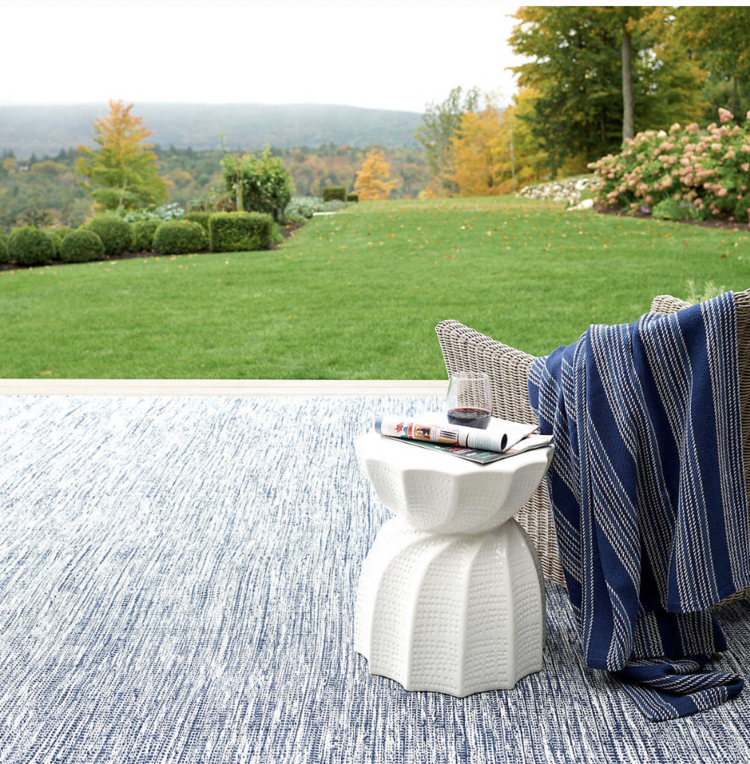 Dash&Albert Tideline Navy Indoor/Outdoor Rug