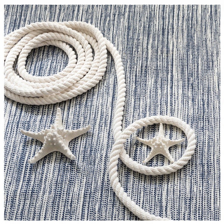 Dash&Albert Tideline Navy Indoor/Outdoor Rug