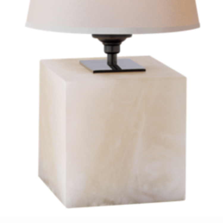 Terri Cube Accent Lamp in Alabaster (showroom sample clearance)