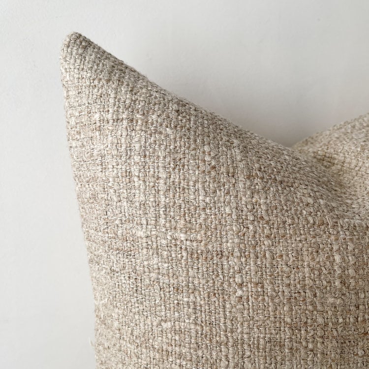 Colefax & Fowler Kingsley Cushion in Bone 24x24"