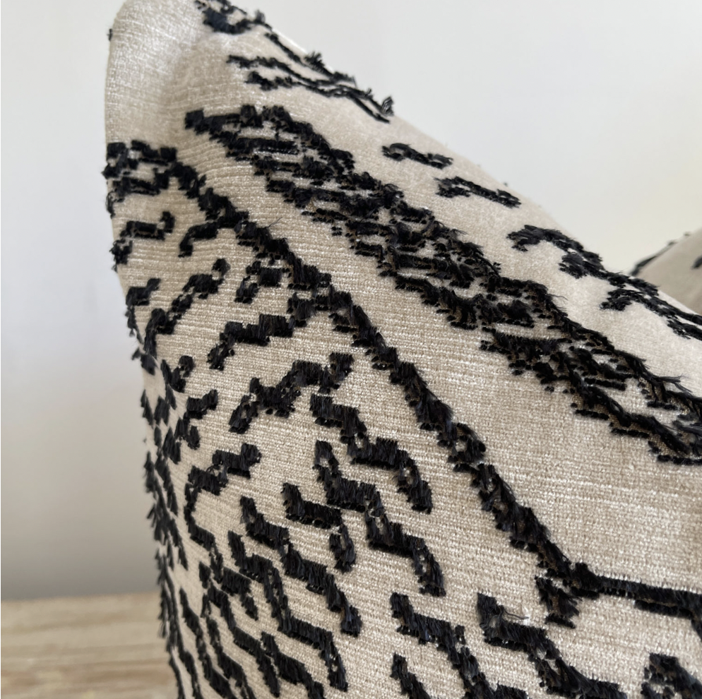 Dedar Tiger Mountain Silk Velvet Pillow w/ insert, 12x21 or 20x20