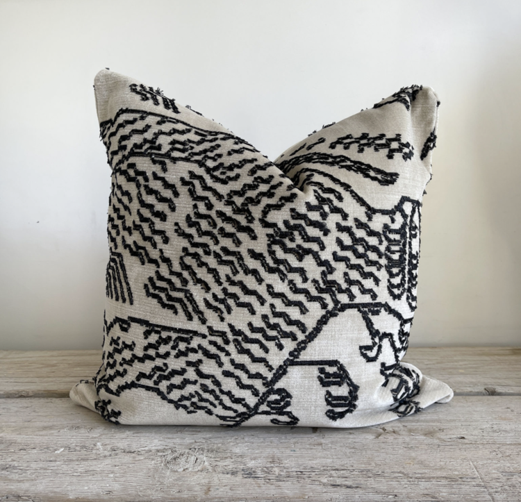 Dedar Tiger Mountain Silk Velvet Pillow w/ insert, 12x21 or 20x20