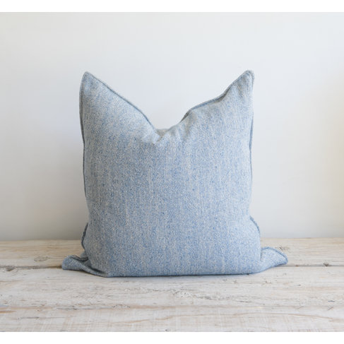 Judd Belgian Cushion in Blue 24"