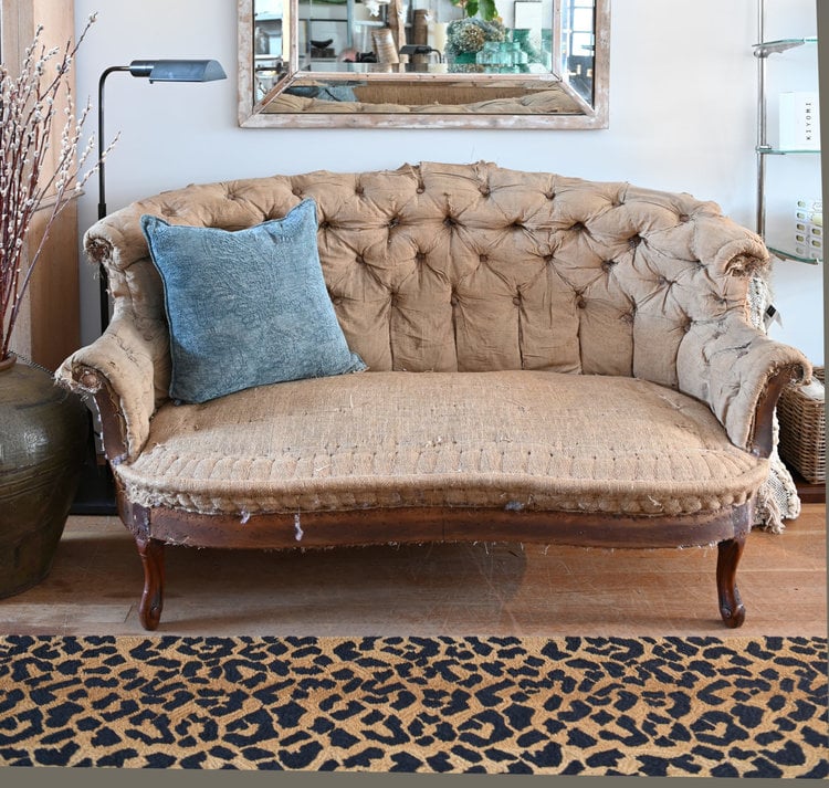 Antique French Tufted Settee