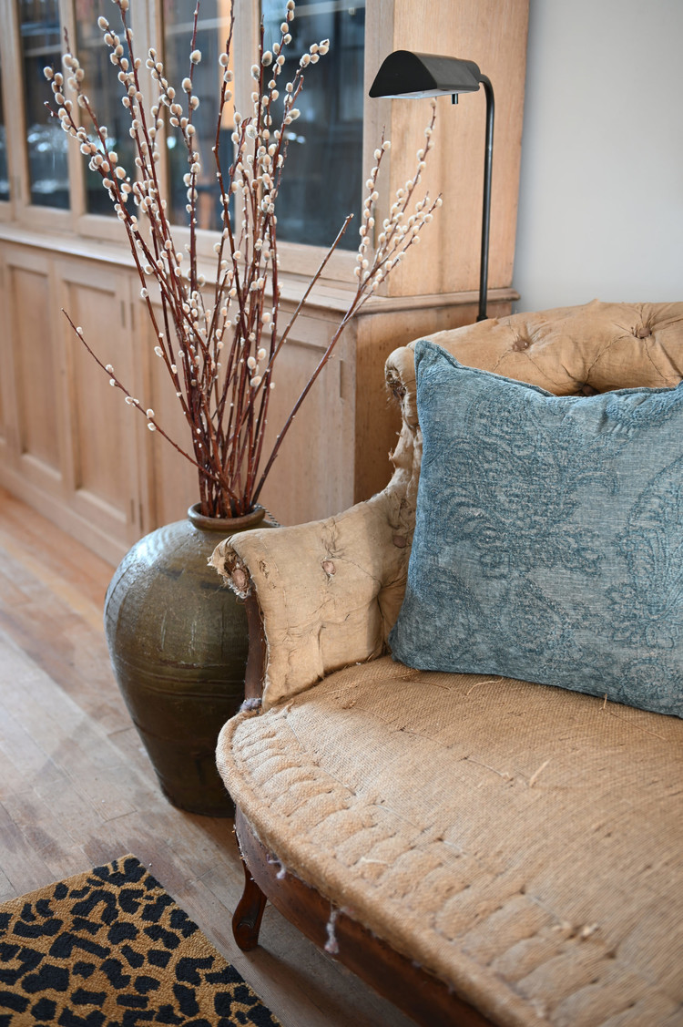 Antique French Tufted Settee