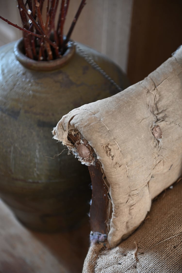 Antique French Tufted Settee