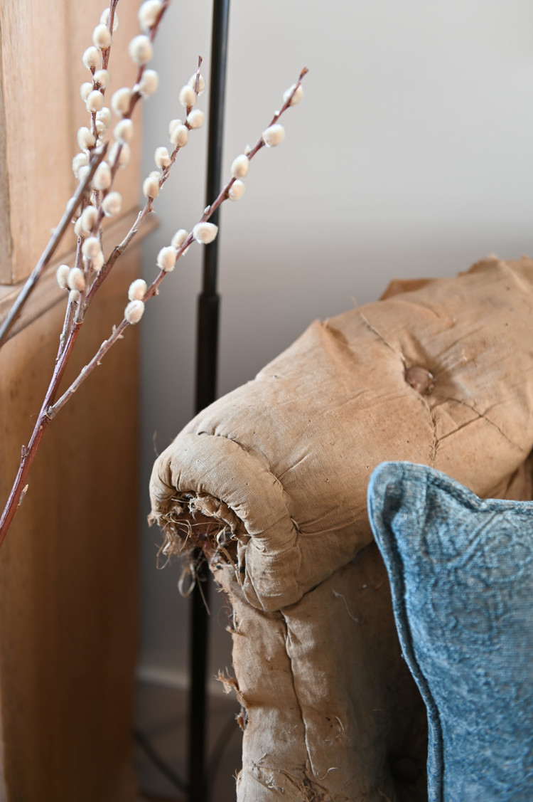 Antique French Tufted Settee