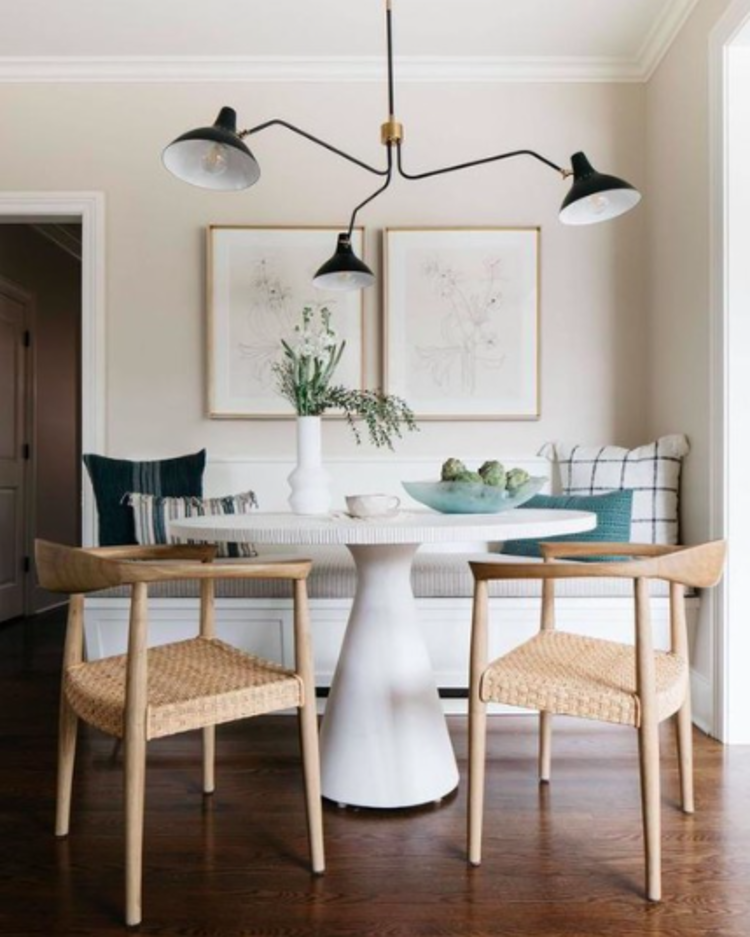 Charlton Chandelier, Large Triple Arm Black Chandelier