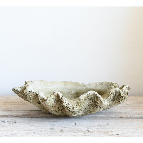 Clam Shell in Cast Concrete, Small