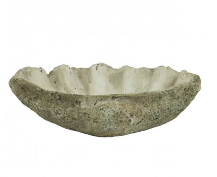 Clam Shell in Cast Concrete, 9"