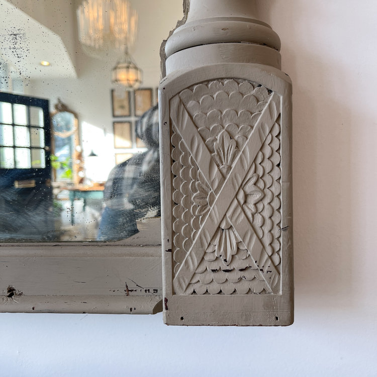 Antique Substantial Antique Classical English Mirror