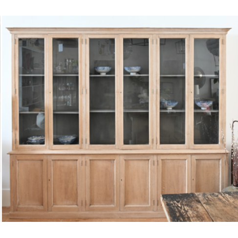 Antique Bleached Oak Bibliotheque Cabinet (SOLD)