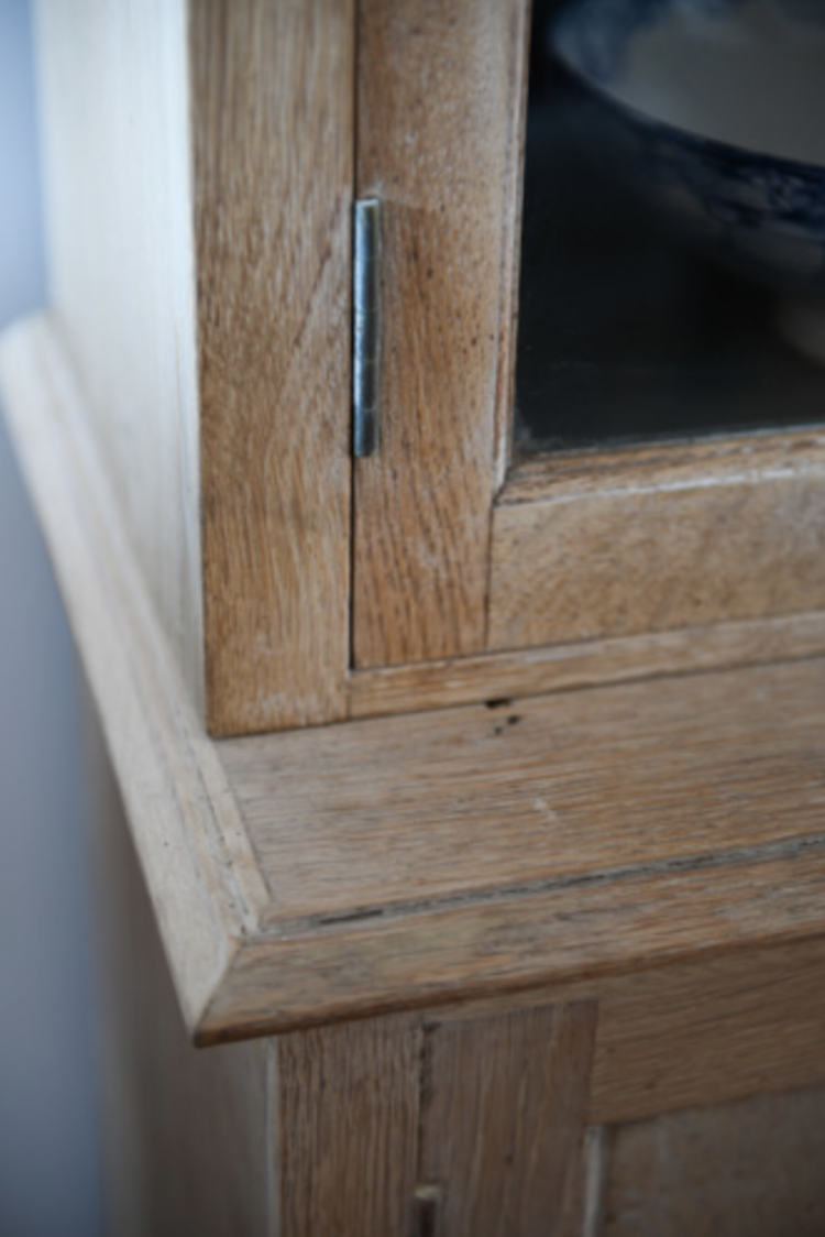 Antique Bleached Oak Bibliotheque Cabinet SOLD