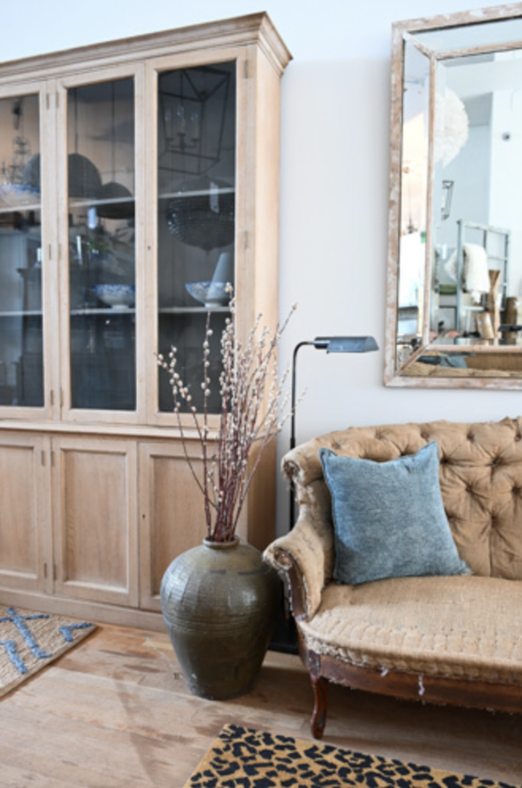 Antique Bleached Oak Bibliotheque Cabinet SOLD