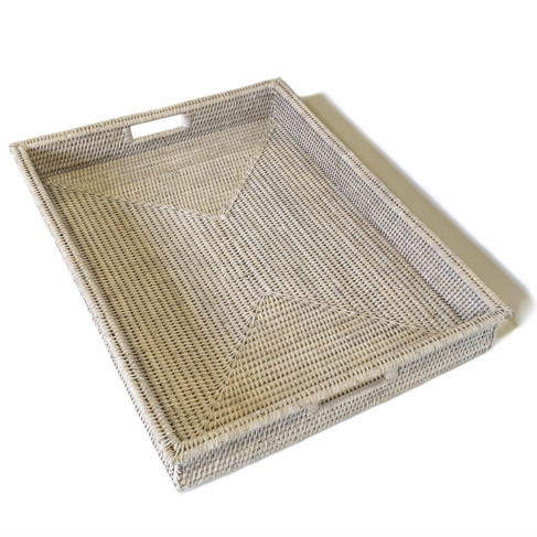 Matahari Home Extra-Large Rectangular Rattan Tray