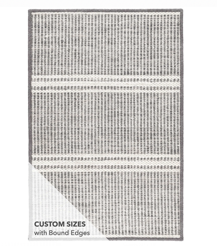 Malta Grey Woven Wool Rug