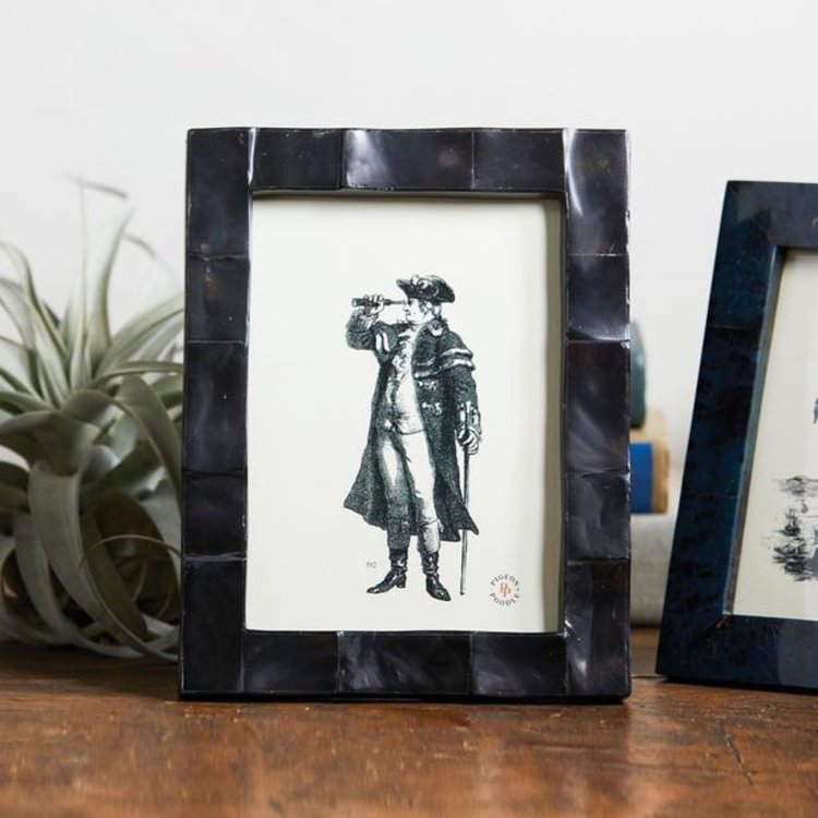 Lesina Picture Frame, Black Pen Shell Finish