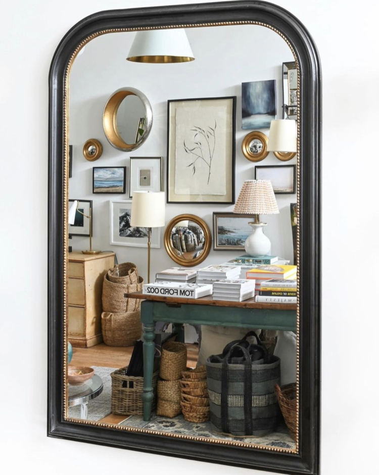 Black & Gold Napoleon Mirror Large