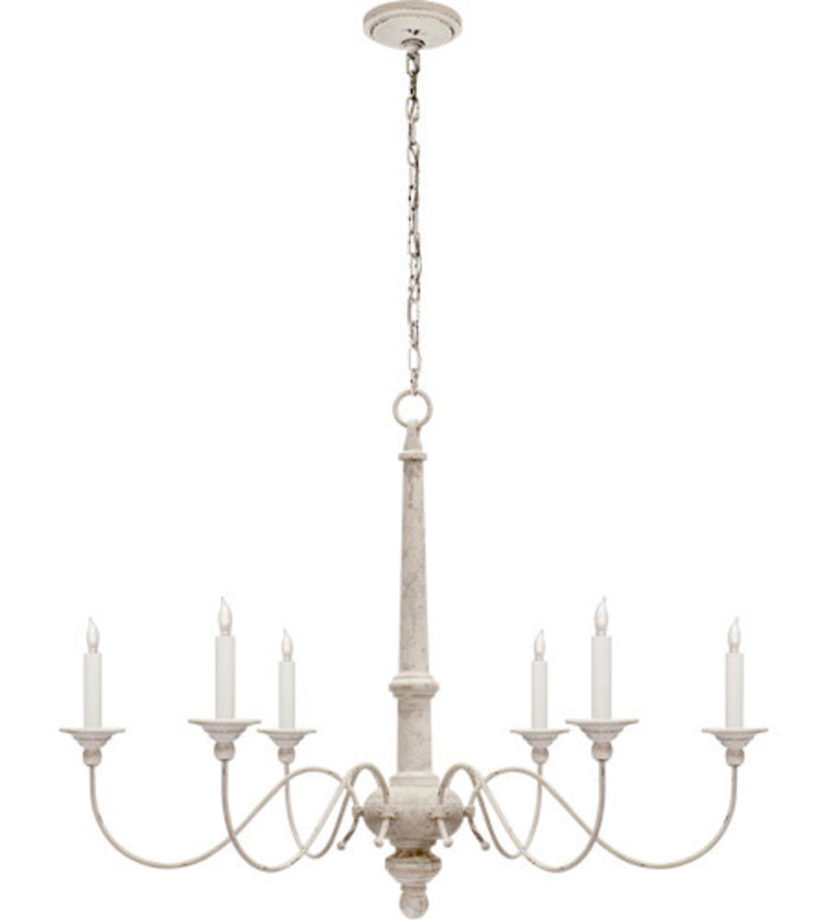 Country Chandelier in Belgian White