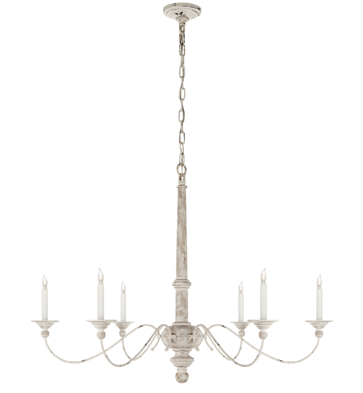Country Chandelier in Belgian White