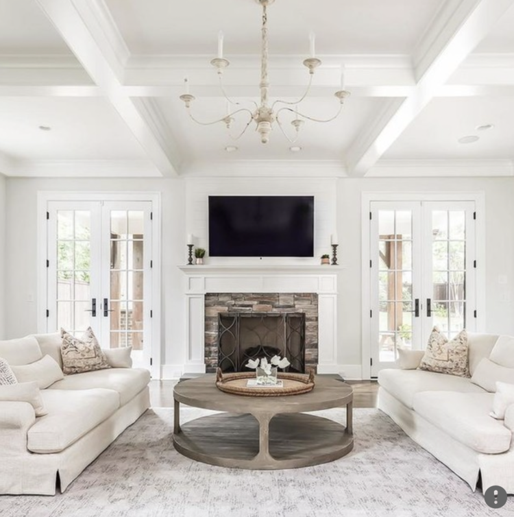 Country Chandelier in Belgian White