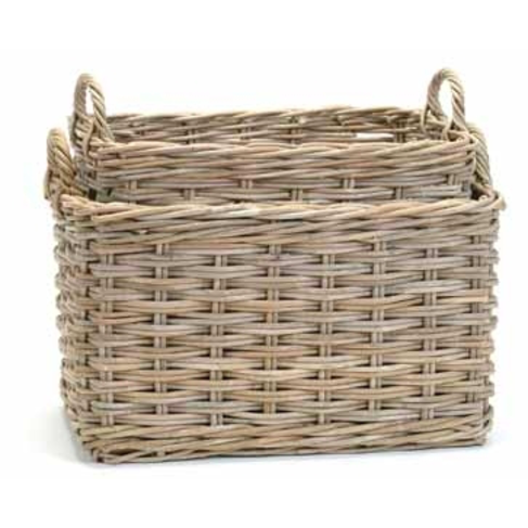 Oval Natural Wicker Basket - 23L x 18D x 5H