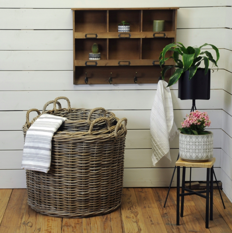 Utility Round Baskets, rattan