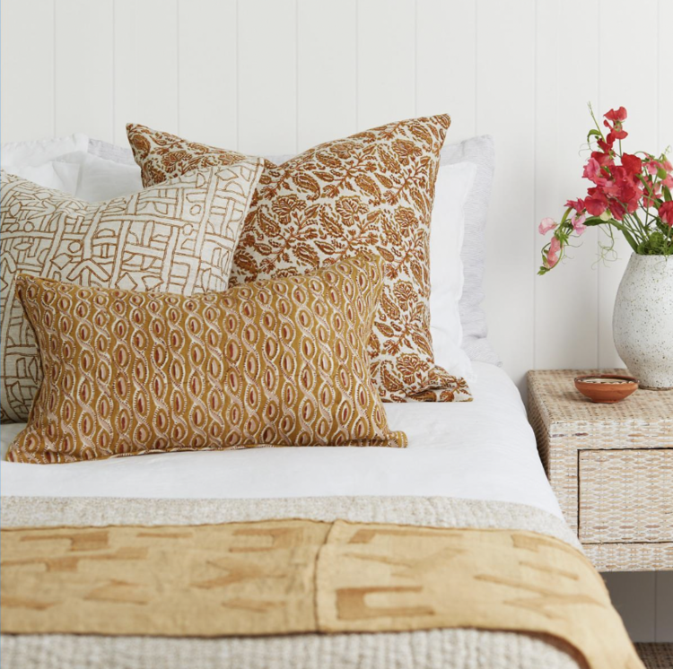 Chintz Spice Linen Cushion