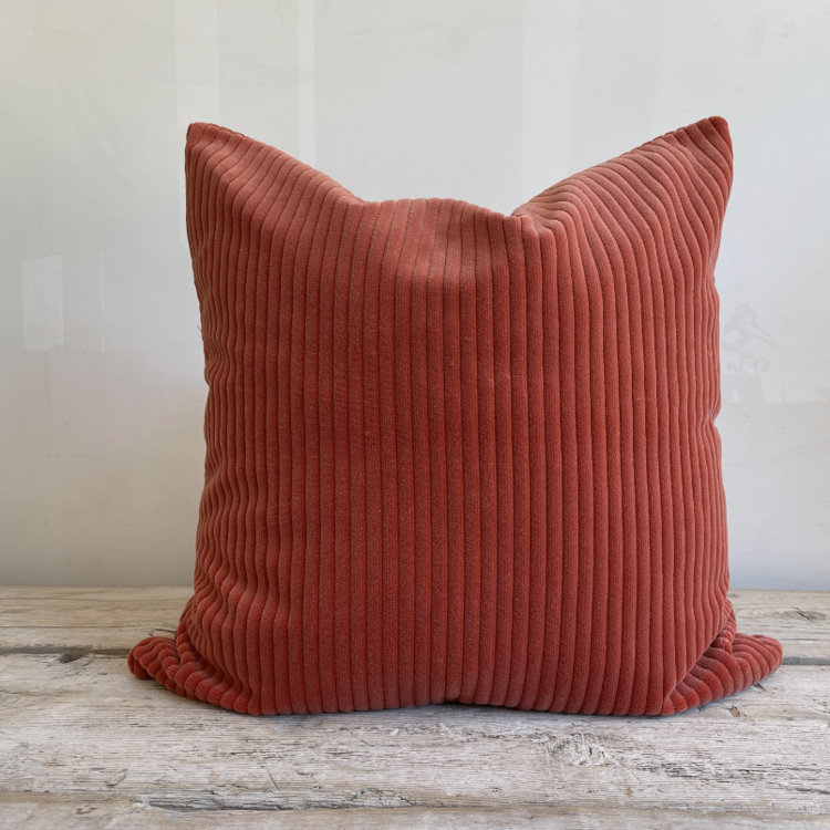 Manuel Canovas Roma Velvet Cushion in Corail