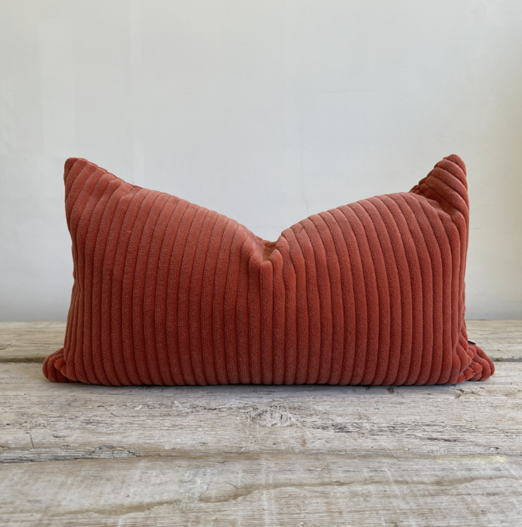 Manuel Canovas Roma Velvet Cushion in Corail