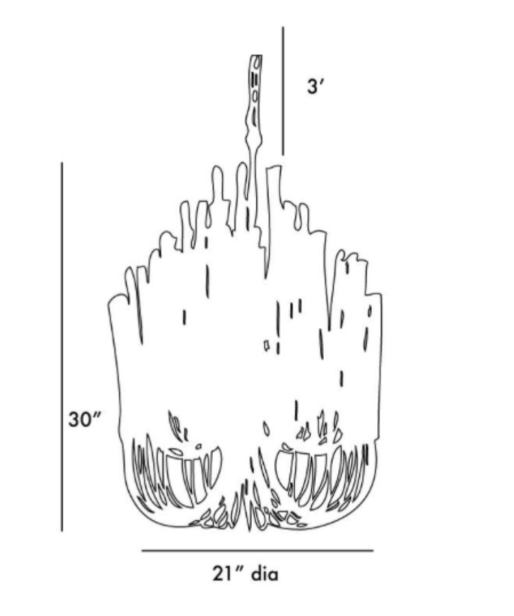 Tilda Chandelier in White or Black