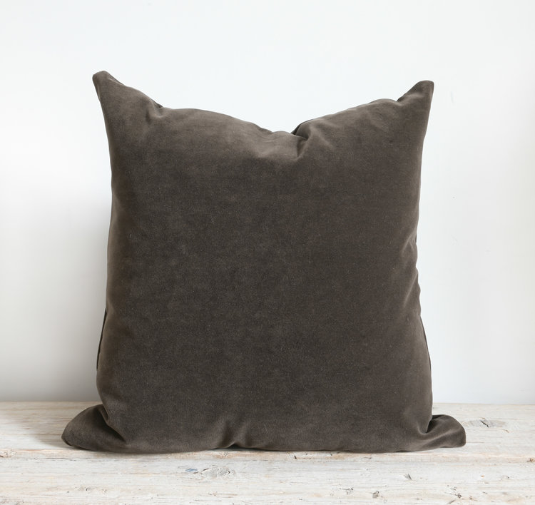 Gild & Co. Emile Velvet Cushion in Chocolate Brown