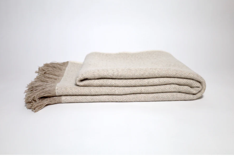 Curtis Alpaca Throw in Cream
