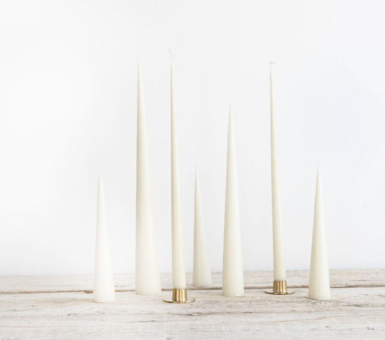 Ester & Erik Cone Candle in White Sand