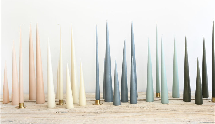 Ester & Erik Cone Candle in White Sand