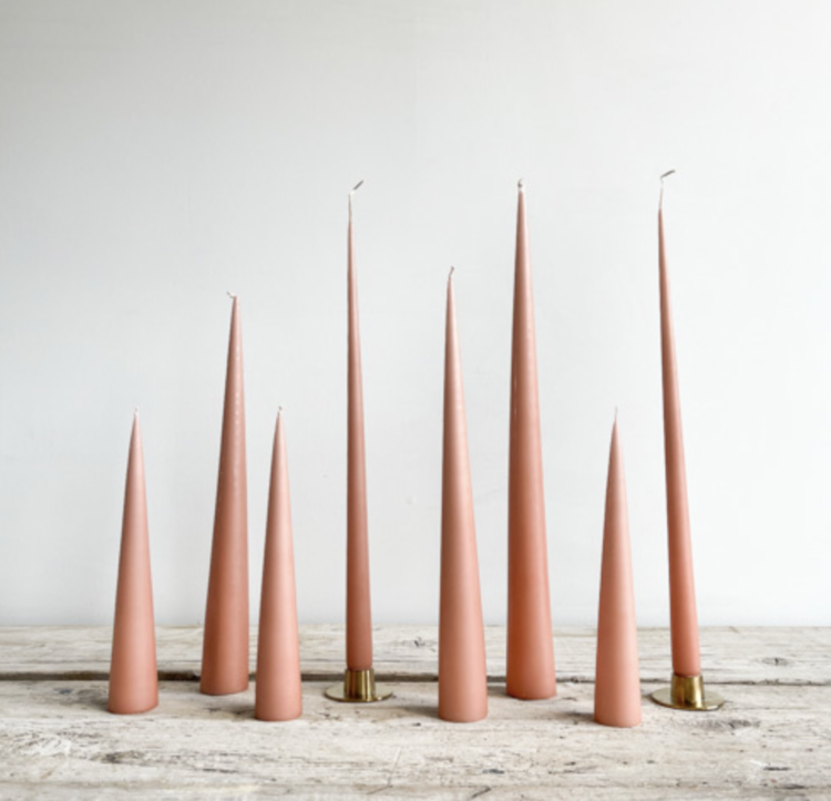 Ester & Erik Cone Candle in Powder Pink Gild & Co.