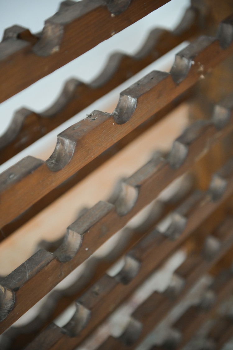 Antique Burgundian Wine Rack - 70 bottles