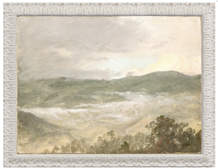 Landscape C. 1865, framed print