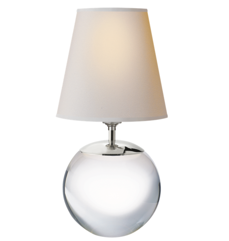 Terri Large Round Table Lamp in Crystal