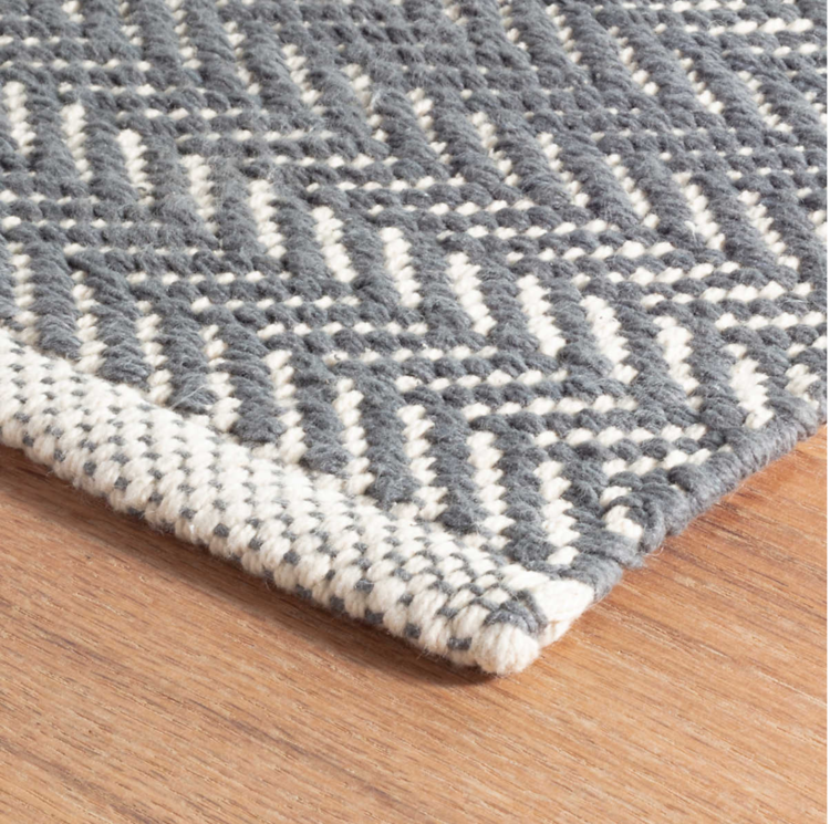 Woven Cotton Herringbone Shale Rug