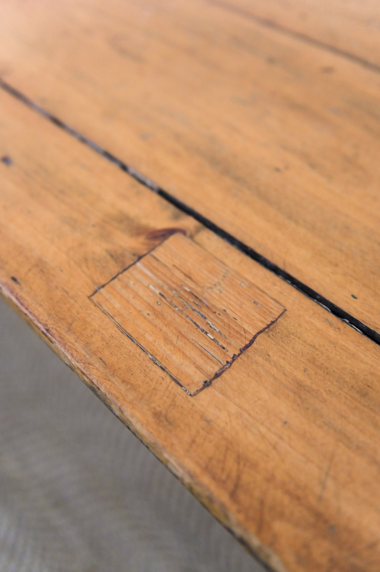 Antique Antique Burgundian Poplar Table