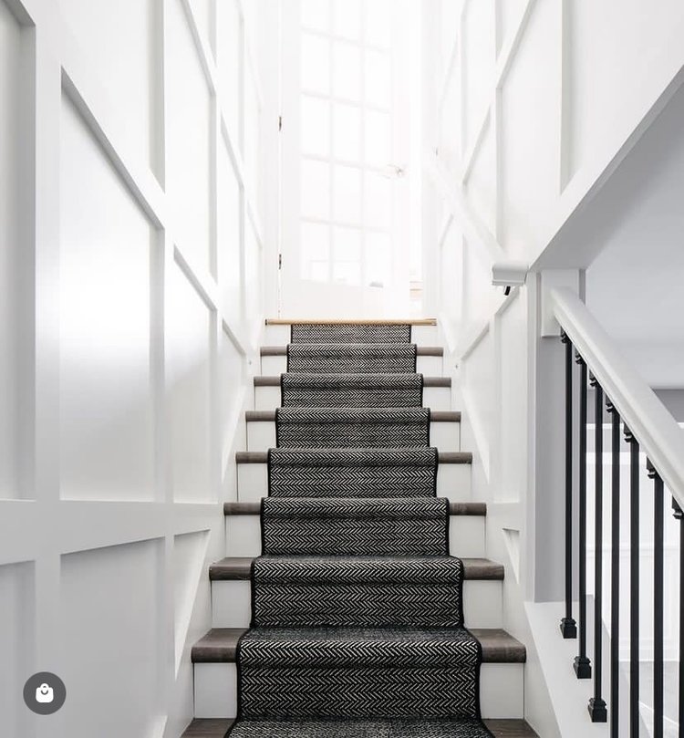 Herringbone Black Woven Cotton Rug