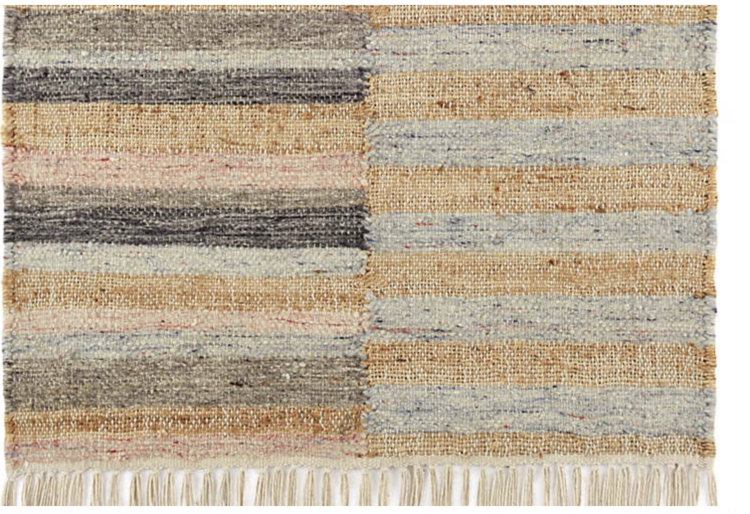 Dash&Albert Ravel Stripe Blue Wool Rug