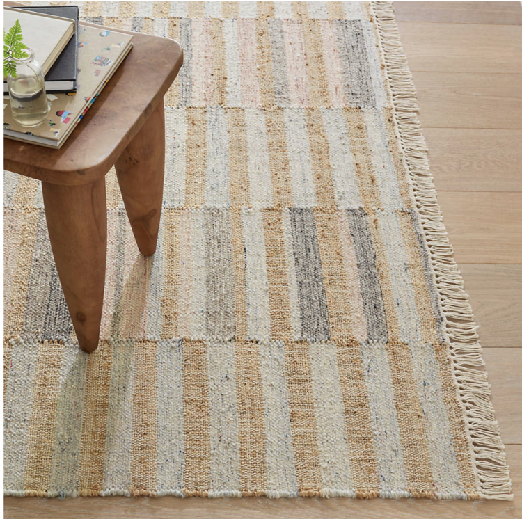 Dash&Albert Ravel Stripe Blue Wool Rug